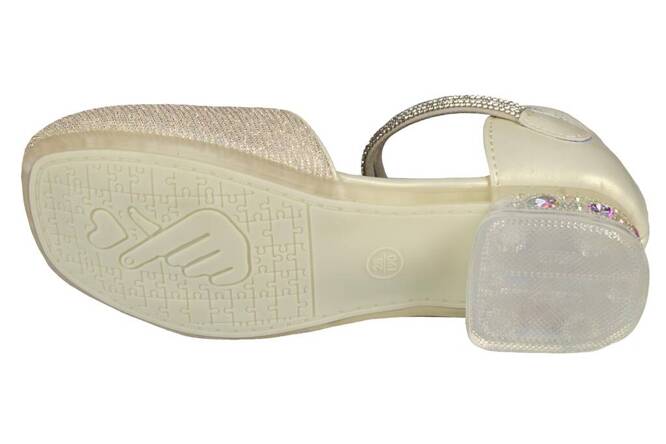 Children's ballet flats Apawwa CM554GO, gold holographic, sizes 31-36