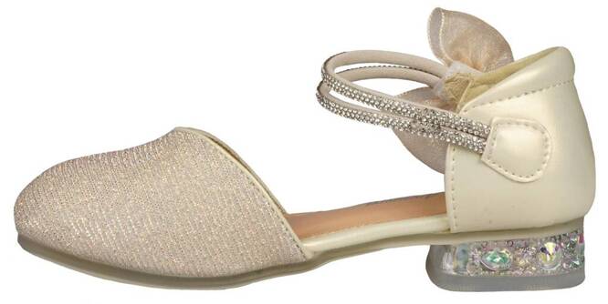 Children's ballet flats Apawwa CM554GO, gold holographic, sizes 31-36