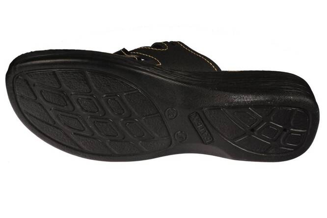 Fatex DF2405 women's Turkish flip-flops, black, sizes 36-40