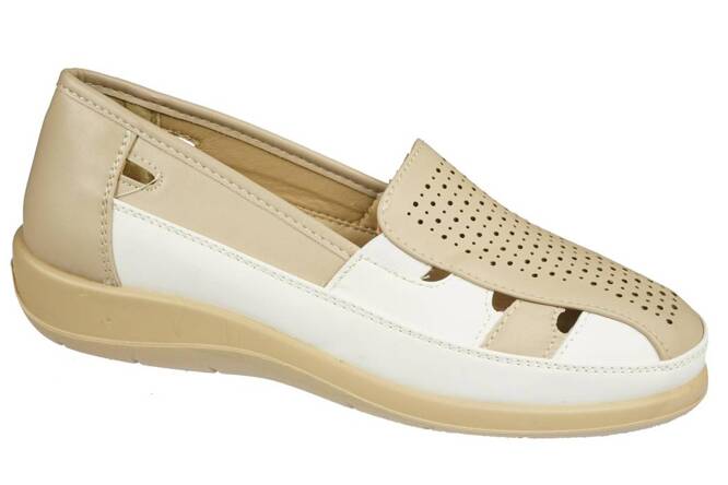 FEISAL NDX8138BE women's shoes, beige, sizes 39-43