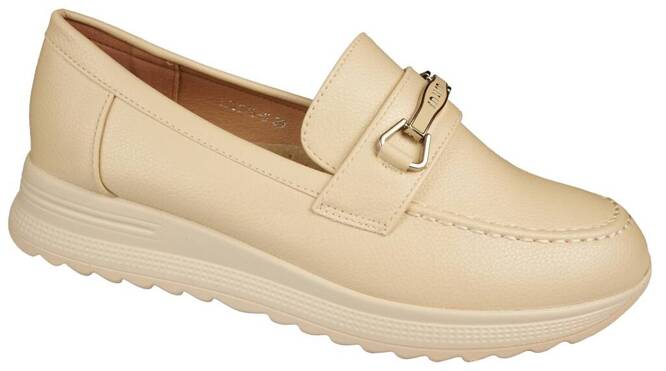 Women's moccasins Purlina DYJ3575-5BE beige size 36-41