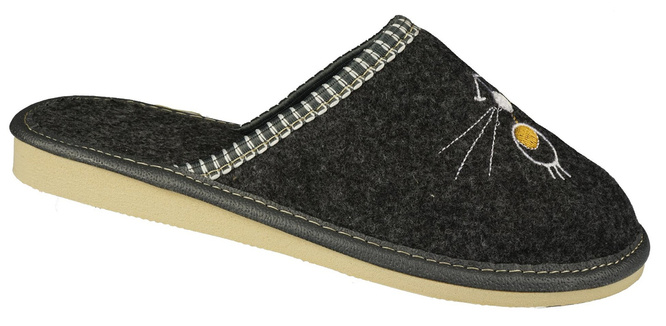 Women's highlander slippers TUP DTUP2343, gray, sizes 36-41