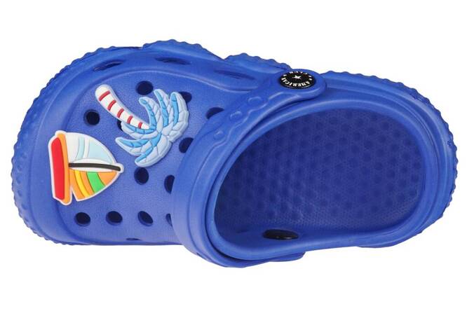 American Club BNH-144 children's swimming pool flip-flops, black and blue, sizes 29-33