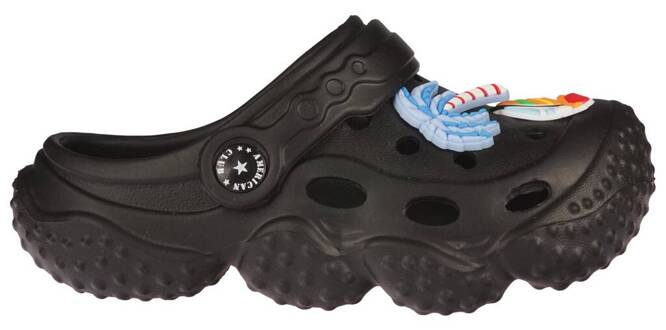 American Club BNH-144 children's swimming pool flip-flops, black and blue, sizes 29-33