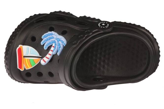 American Club BNH-144 children's swimming pool flip-flops, black and blue, sizes 29-33