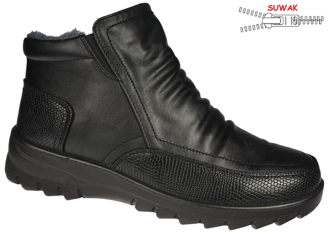 Buty zimowe damskie Chun Sen DG305C-1BL czarne rozm.36-42