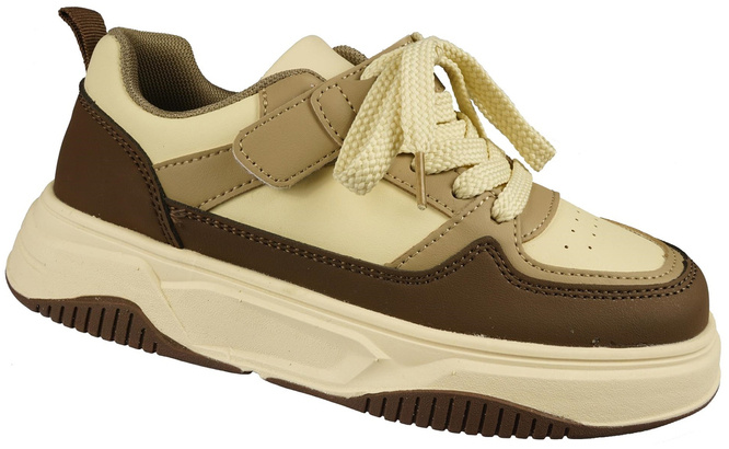 Apawwa CTG931PBEBR children's sports shoes beige-brown size 32-37