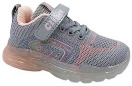 Clibee AE-90LGYPI children's sports shoes, gray LED, sizes 21-26