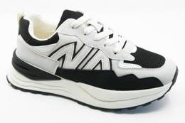 Atletico DWY-23718WHBL women's sports shoes, white and black, sizes 36-41