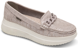 Women's moccasins Skotnicki DP-3-0665SI silver sizes 36-41