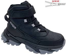 Buty zimowe dziecięce Clibee CH-320BLGY czarno szare rozm.32-37