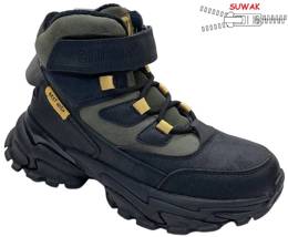 Children's winter shoes Clibee CH-320BLAR black and green size 32-37