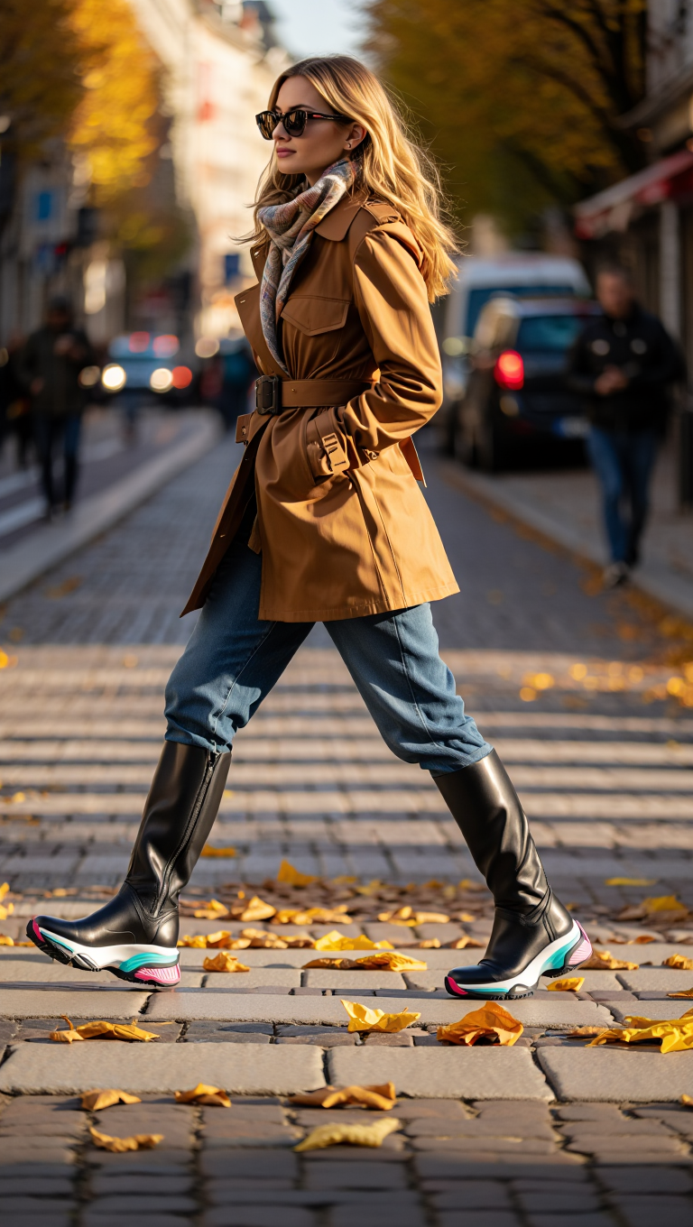 Buty Hybrid Fall Sole łączące sportową podeszwę z elegancką cholewką