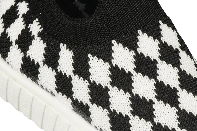 Children's sneakers BESSKY AB2302-3ABLWH black and white size 20-25