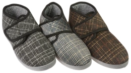 Men’s slippers Minke M1629 grey, graphite and brown sizes 41–46