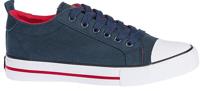 Tenisówki męskie American Club MLH-26 czarne i granatowe rozm.41-46