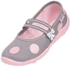 Tenisówki dziecięce Viggami CZESZKA GROCHY szare rozm.26-31