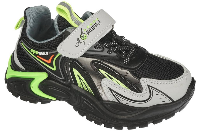 Apawwa CZC59GY black and gray children's sports shoes, size 32-37