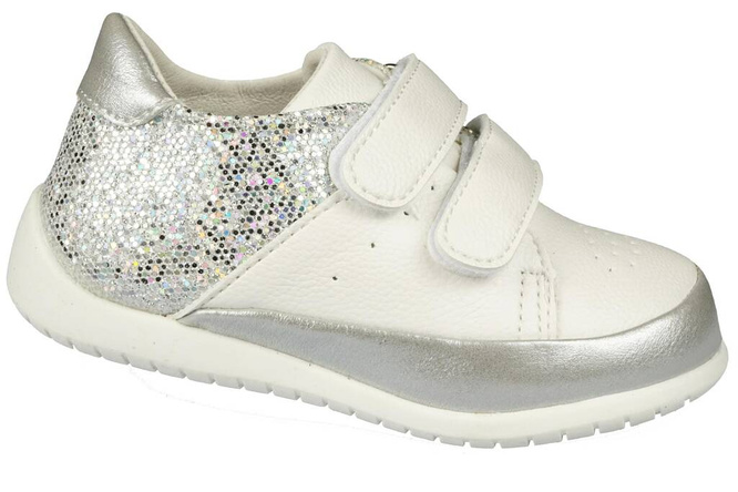 Girls shoes Apawwa AAC24SI white and silver size 21-26