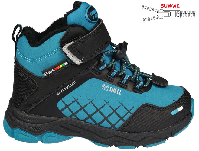 Children's winter shoes American Club AHL-36 blue or red size 22-26