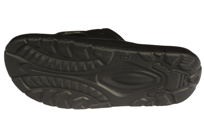 Men’s Pool Slides Yalli MH968-4 Black and Navy Blue, Sizes 42–44