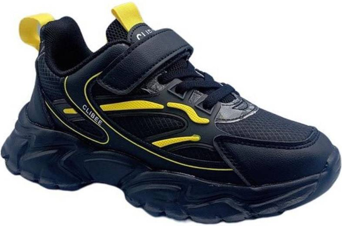 Children's sports shoes Clibee CL311BLYE black and yellow size 32-37