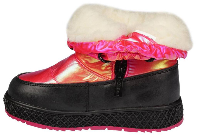 Children's winter shoes Clibee AA103RE red metallic size 22-27