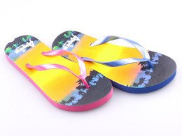 American Club C140529-19 children's pool slippers, blue and pink, size 32-36