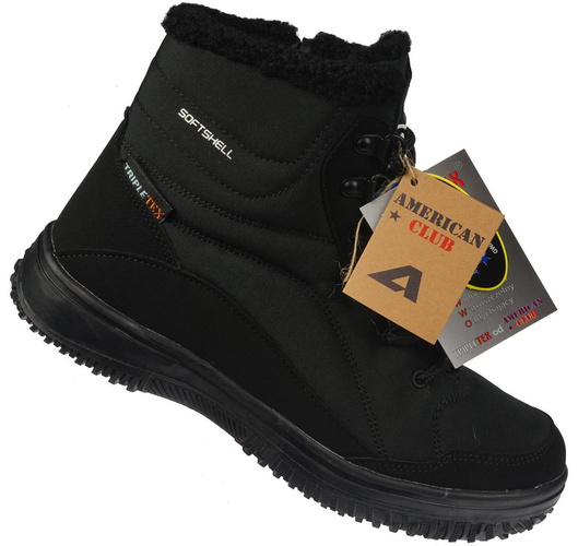 Buty zimowe damskie American Club DSN-30 czarne rozm.37-41