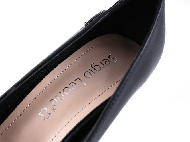 Women's pumps Sergio Leone DPB130CZPU black size 36-40