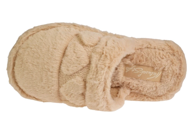 Pantofle damskie Meteor DV269 WYTŁOCZKA camelowe rozm.36-40