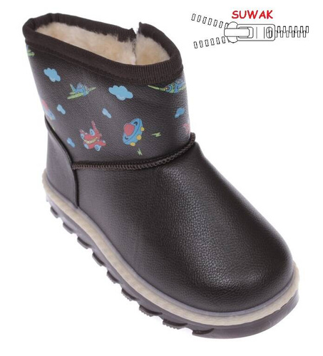 Children's winter boots Apawwa BZ18BR brown size 27-32