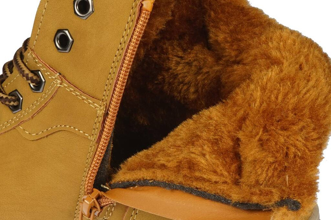 Buty zimowe młodzieżowe Le Scarpe DA7124-19YE żółte rozm.36-41