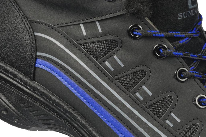 Buty zimowe męskie Sunlanse MM215-1BLBU czarne rozm.42-47