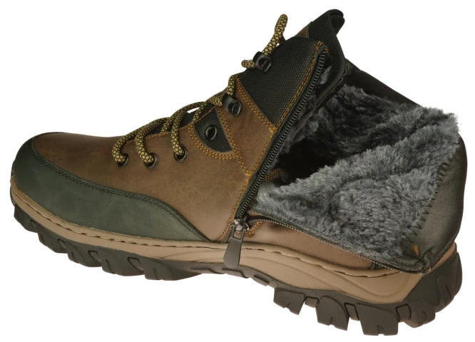 Obuwie zimowe męskie Feisal MD9905-1BR brązowe rozm.44-48