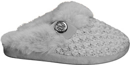 American Club DSL-08 women's textile slippers, gray and pink, sizes 37-41