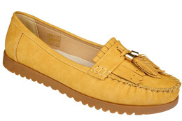 Women's loafers Le Scarpe DA7069-19 mustard size 36-41