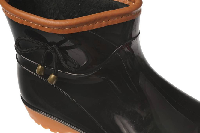 Kalosze damskie ocieplane Lano DXK-07-3BLBE czarne rozm.36-41