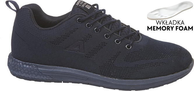 Buty sportowe męskie American Club MWT-242 czarne i granatowe rozm.41-46