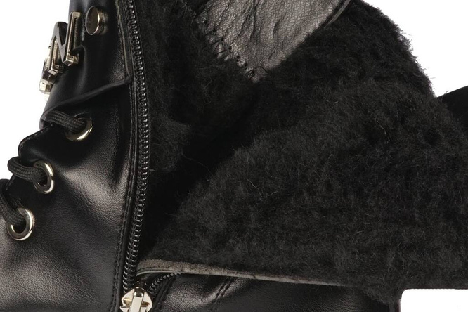 Buty zimowe młodzieżowe Purlina DPM3324-1BL czarne rozm.36-41