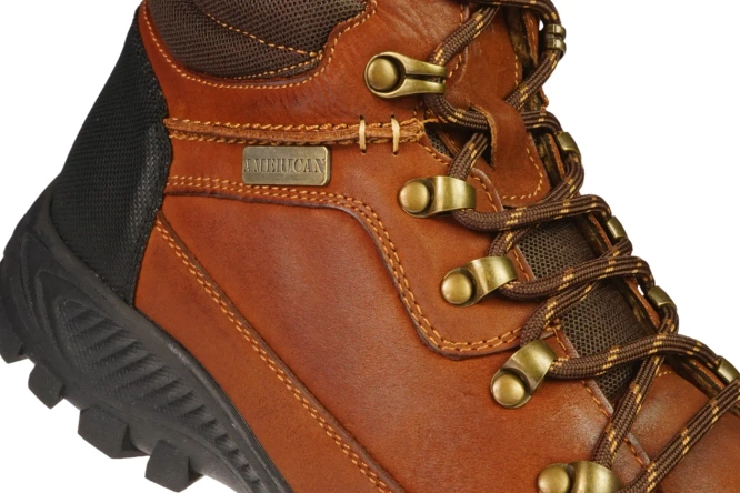 Buty zimowe męskie American Club MCY-129 czarne i brązowe rozm.41-45