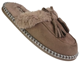 Women’s Slippers Meteor DV244 MOCCASINS WITH LACES brown size 36–40