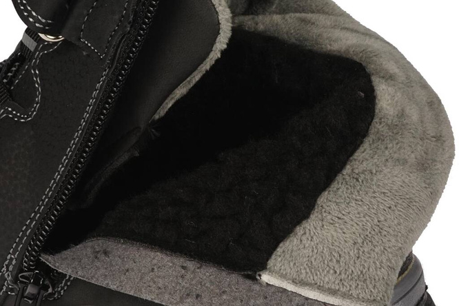 Apawwa CG478BL children's winter shoes, black, sizes 30-37