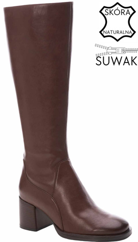 Sergio Leone DKZ231-SBR women's boots brown size 36-40