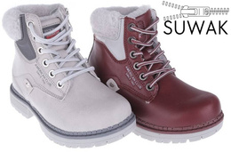 Children's winter shoes MaiQi AF-97NA white and navy blue, sizes 12-15