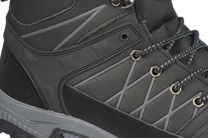 Buty zimowe męskie Le Scarpe MA8037-1BL czarne rozm.41-46