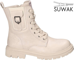 American Club CXD-95 children's winter shoes, black and beige, sizes 34-38