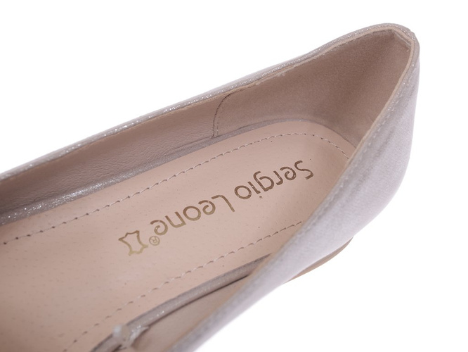 Baleriny damskie Sergio Leone DBL610BEZL beżowe rozm.36-40