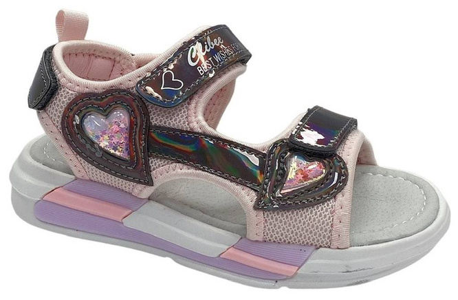 Children's sandals Clibee BAB269GUPI pink, holographic, size 26-31