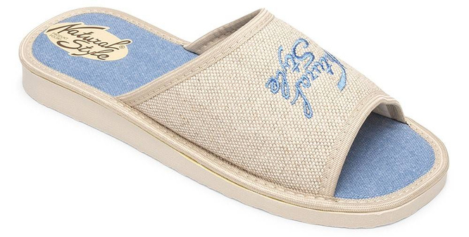 Women's slippers Meteor DV004 NATALIA blue and brown size 36-41